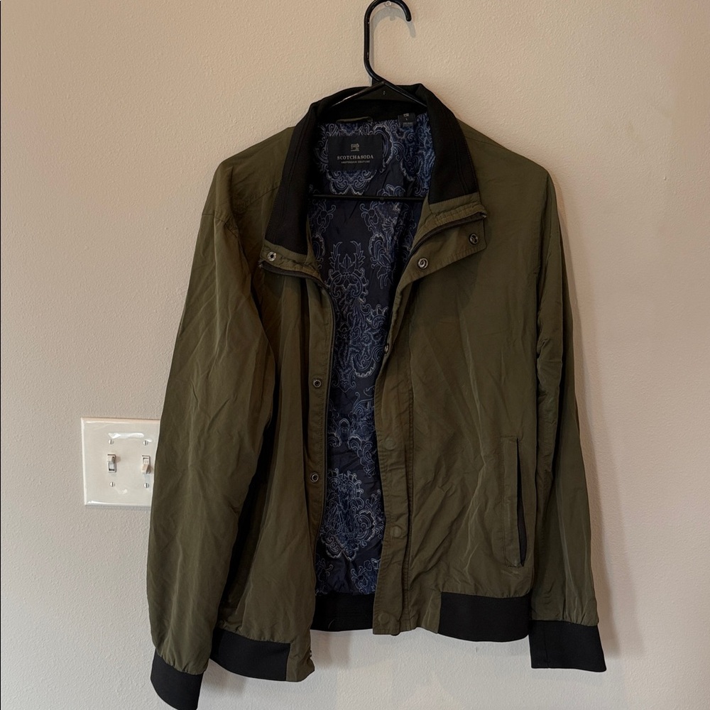 Scotch & Soda Olive and Black Lightweight Jacket